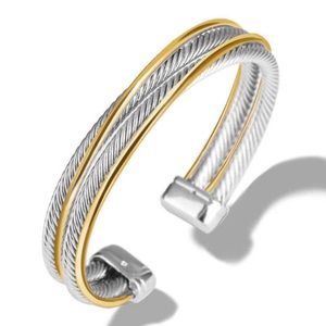 Twisted Cable Bangle Bracelet New